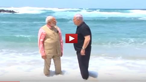 ಪ್ರಸಿದ್ಧ ಡೋರ್ ಬೀಚ್ನಲ್ಲಿ ಪ್ರಧಾನಿ ಮೋದಿ-ನೇತನ್ಯಾಹು ಸುತ್ತಾಟ