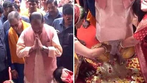ಗುರು ಪೂರ್ಣಿಮೆ: ಮಹಿಳೆಯರಿಂದ ಪಾದ ತೊಳೆಸಿಕೊಂಡ ಜಾರ್ಖಂಡ್ ಮುಖ್ಯಮಂತ್ರಿ