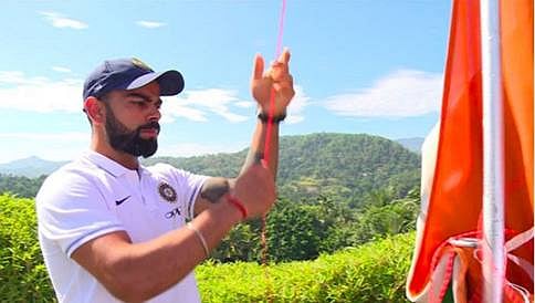 ಸ್ವಾತಂತ್ರ್ಯ ದಿನದಂದು ಶ್ರೀಲಂಕಾದಲ್ಲಿ ರಾಷ್ಟ್ರಧ್ವಜ ಹಾರಿಸಿದ ಭಾರತ ಕ್ರಿಕೆಟ್ ತಂಡ