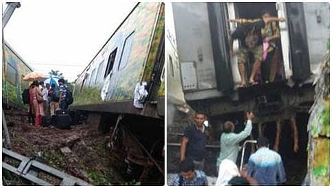 ಮಹಾರಾಷ್ಟ್ರ: ಹಳಿ ತಪ್ಪಿದ ನಾಗ್ಪುರ-ಮುಂಬೈ ಡುರೊಂಟೊ ಎಕ್ಸ್ ಪ್ರೆಸ್ ರೈಲಿನ 5 ಬೋಗಿಗಳು, ಎಂಜಿನ್