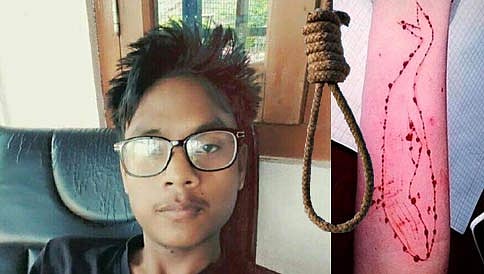 ಬ್ಲೂವೇಲ್ ಭೂತಕ್ಕೆ ಮತ್ತೊಂದು ಬಲಿ: ಮರಕ್ಕೆ ನೇಣು ಬಿಗಿದುಕೊಂಡು ಎಂಬಿಎ ವಿದ್ಯಾರ್ಥಿ ಆತ್ಮಹತ್ಯೆ!