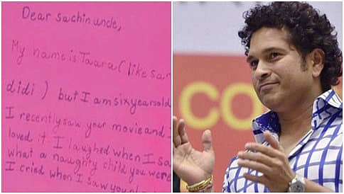 ಆರು ವರ್ಷದ ಮಗುವಿನ ಪತ್ರಕ್ಕೆ ಸಚಿನ್ ಹೃದಯಾಳದ ಉತ್ತರ