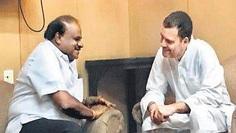 ರಾಹುಲ್- ಕುಮಾರಸ್ವಾಮಿ ಭೇಟಿ: ಉಪಚುನಾವಣೆ, ಬಿಎಸ್ ಪಿ ಸಚಿವರ ರಾಜಿನಾಮೆ ಬಗ್ಗೆ ಚರ್ಚೆ