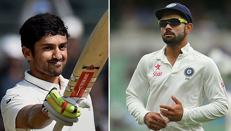 'ತ್ರಿಶತಕ ವೀರ' ಕನ್ನಡಿಗ ಕರುಣ್ ಕೈಬಿಟ್ಟ ವಿಚಾರ: ತಂಡದ ನಾಯಕ ಕೊಹ್ಲಿ ಹೇಳಿದ್ದು ಹೀಗೆ!