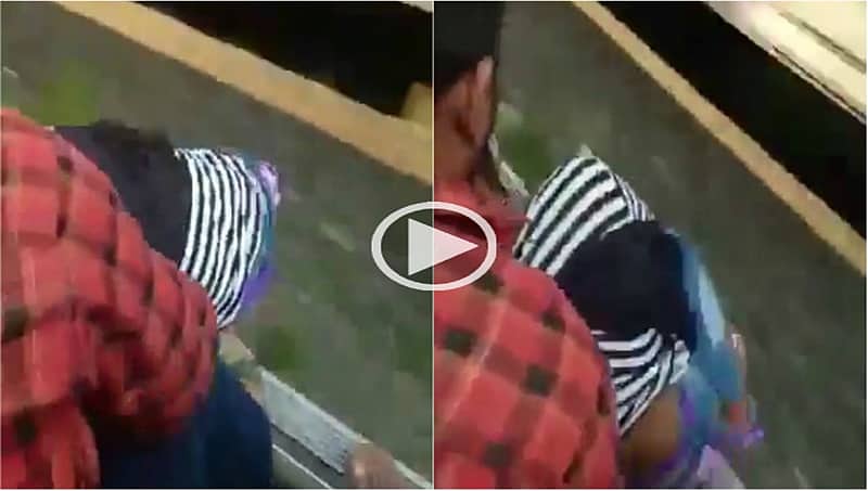 ಎದೆ ಝಲ್ ಎನಿಸೋ ವಿಡಿಯೋ: ಆಯಾ ತಪ್ಪಿ ಕೆಳಗೆ ಬೀಳುತ್ತಿದ್ದ ಯುವತಿಯನ್ನು ದೇವರಂತೆ ಕಾಪಾಡಿದ ಸಹ ಪ್ರಯಾಣಿಕ