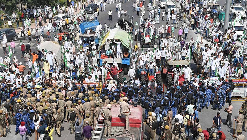 ದೆಹಲಿ ತಲುಪಿದ ಕಿಸಾನ್ ಕ್ರಾಂತಿ ಯಾತ್ರೆ ಅಂತ್ಯ; ಕೇಂದ್ರದ ವಿರುದ್ಧ ಪ್ರತಿಭಟನೆ ಮುಂದುವರಿಕೆ