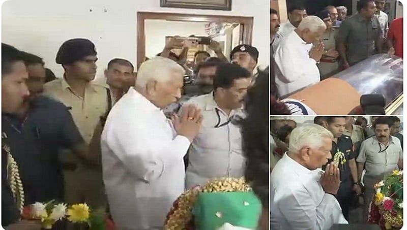 ರಾಜ್ಯಪಾಲ ವಜೂಭಾಯಿ ವಾಲಾ, ಬಿ.ಎಸ್. ಯಡಿಯೂರಪ್ಪ ಮತ್ತಿತರರಿಂದ ಅನಂತ್ ಕುಮಾರ್ ಅಂತಿಮ ದರ್ಶನ