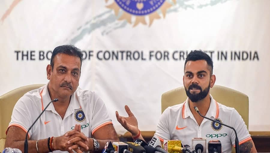 ವಿಶ್ವಕಪ್ವರೆಗೂ ಬದಲಾವಣೆ ಇಲ್ಲ ಎಂದ ಶಾಸ್ತ್ರಿ; ನಾನು ಕೇಳಿದ್ದಕ್ಕೆಲ್ಲಾ 'ಯಸ್' ಅಂತಾರೆ: ರವಿಶಾಸ್ತ್ರಿ ಕಾಲೆಳೆದ ಕೊಹ್ಲಿ!