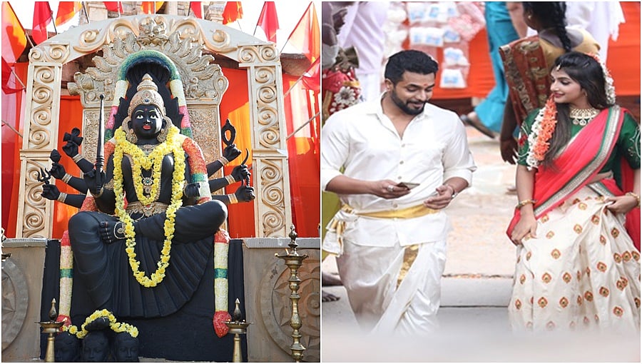ಭರಾಟೆಗಾಗಿ ಮೇಲುಕೋಟೆಯಲ್ಲಿ ಚೌಡೇಶ್ವರಿ ಹಾಗೂ ಶಿವನ ಅದ್ಧೂರಿ ಸೆಟ್!