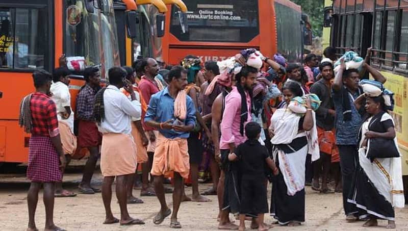ಶಬರಿಮಲೆ: ಪ್ರಯಾಣ ನಿರ್ಬಂಧ ಸಡಿಲಗೊಳಿಸಿದ ಸರ್ಕಾರ, ಪಂಪಾದಲ್ಲಿ ಹೆಚ್ಚಿದ ಭಕ್ತರ ಸಂಖ್ಯೆ