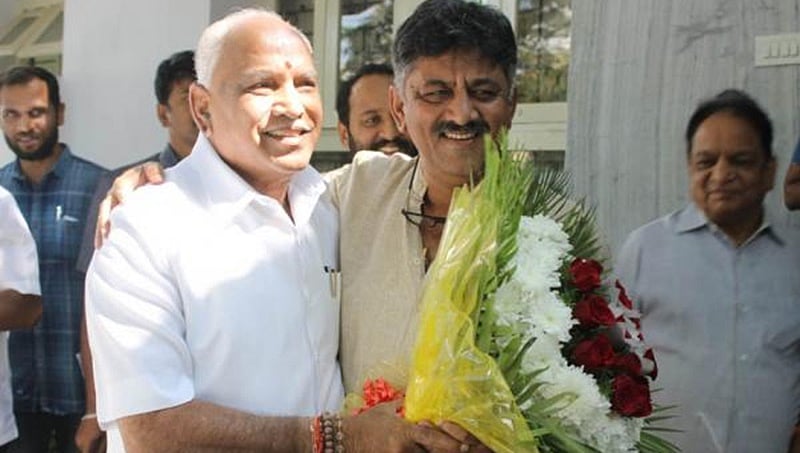 ಡಿಕೆಶಿ ಮನೆಗೆ ಬಿಎಸ್ ವೈ ಭೇಟಿ, ಕುತೂಹಲ ಮೂಡಿಸಿದ ನಾಯಕರ ಮಾತುಕತೆ