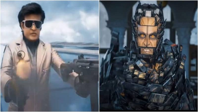 2.0' ಟ್ರೇಲರ್: ಚಿಟ್ಟಿ ಆಗಿ ಮೋಡಿ ಮಾಡುತ್ತಿರುವ ರಜನಿ, ಹೊಸ ಹವಾ ಎಬ್ಬಿಸಿದ ಅಕ್ಷಯ್ ಕುಮಾರ್
