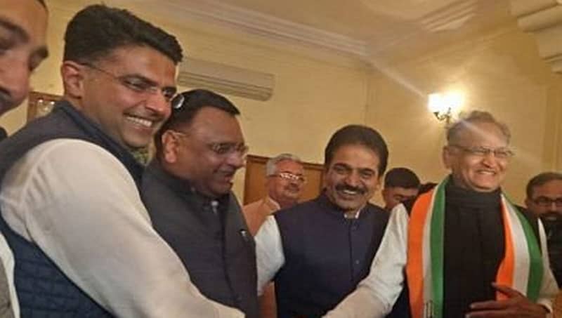 ರಾಜಸ್ಥಾನ ಚುನಾವಣೆ ಫಲಿತಾಂಶ:  ಸರ್ಕಾರ ರಚನೆಯತ್ತ ಕಾಂಗ್ರೆಸ್ ಸಿದ್ಧತೆ