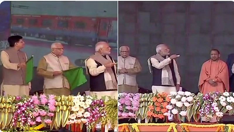 ರಾಯ್ ಬರೇಲಿ: ಹಮ್ಸಾಫರ್ ಟ್ರೈನ್ ರೇಕ್ , 900ನೇ ಕೋಚ್ಗೆ ಪ್ರಧಾನಿ ಚಾಲನೆ, ಕಾಂಗ್ರೆಸ್ ವಿರುದ್ಧ ವಾಗ್ದಾಳಿ