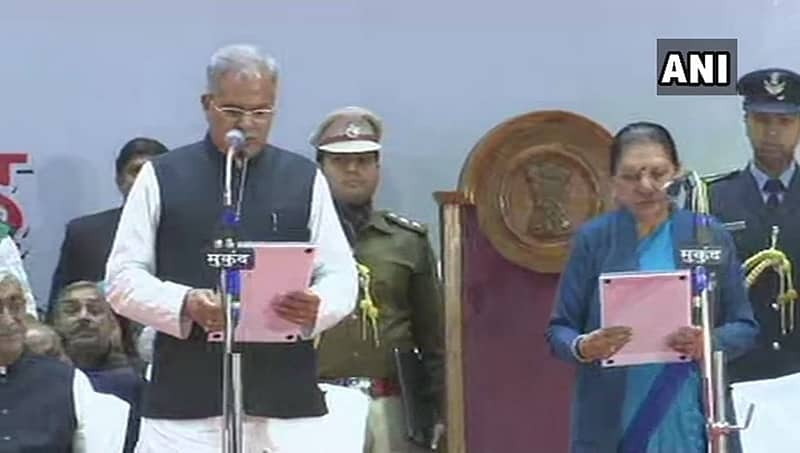 ಛತ್ತೀಸ್ ಗಢ ನೂತನ ಮುಖ್ಯಮಂತ್ರಿಯಾಗಿ ಭೂಪೇಶ್ ಬಘೆಲ್ ಪ್ರಮಾಣ