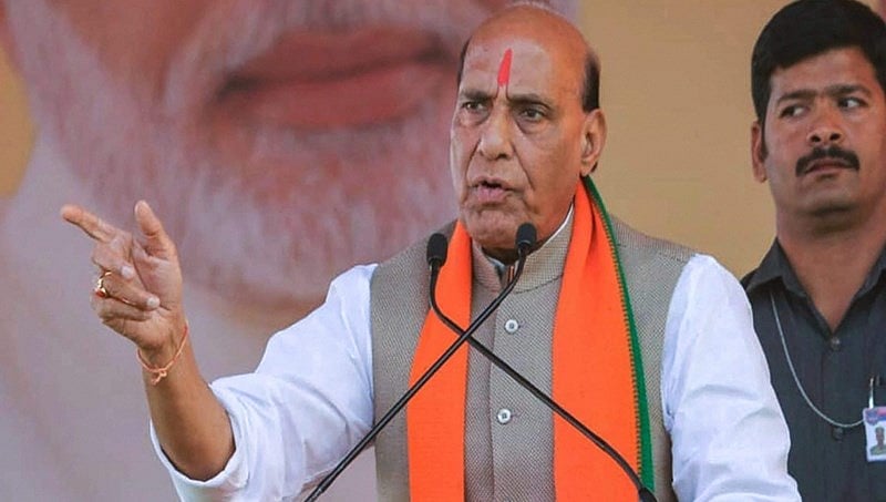 ರಾಮ ಮಂದಿರ ನಿರ್ಮಾಣ ಮಾಡುವ ಪಕ್ಷಕ್ಕೇ ನಮ್ಮ ಮತ: ರಾಜನಾಥ್ ಸಿಂಗ್ ಭಾಷಣಕ್ಕೆ ಸಾರ್ವಜನಿಕರ ಅಡ್ಡಿ!
