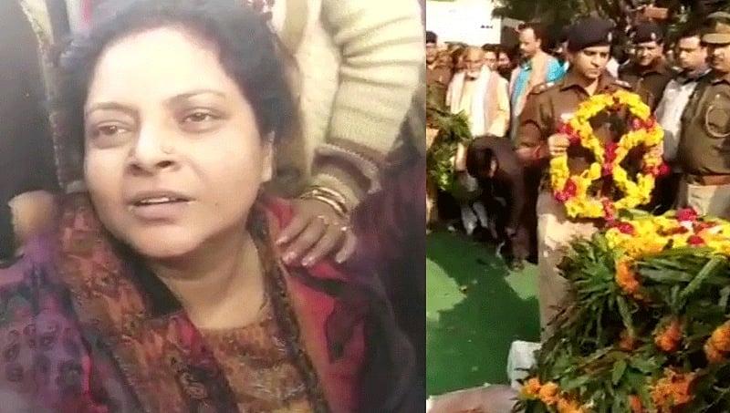 ನನ್ನ ಪತಿಯ ಹಂತಕರನ್ನು ಗುಂಡಿಕ್ಕಿ ಕೊಲ್ಲಬೇಕು: ಪೊಲೀಸ್ ಅಧಿಕಾರಿಯ ಪತ್ನಿ