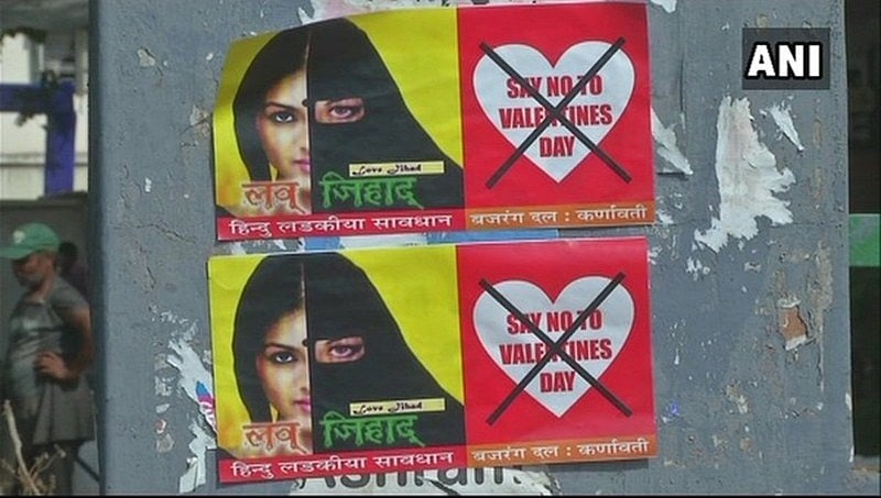 ಅಹಮದಾಬಾದ್‌ನಲ್ಲಿ ವ್ಯಾಲೆಂಟೈನ್ಸ್ ಡೇ ವಿರೋಧಿ ಪೋಸ್ಟರ್‍ಗಳು