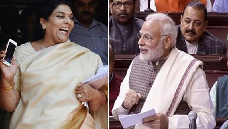 ರಾಮಾಯಣ ಧಾರಾವಾಹಿ ನಂತರ ಈ ನಗು ಕೇಳುತ್ತಿದ್ದೇನೆ: ರೇಣುಕಾ ಚೌಧರಿ ವಿಕಟ ನಗೆ ಬಗ್ಗೆ ಮೋದಿ ವ್ಯಂಗ್ಯ!