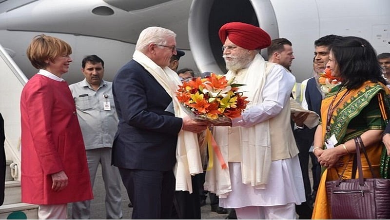 ಜರ್ಮನಿ ಅಧ್ಯಕ್ಷ ಸ್ಟೈನ್ಮಿಯರ್ ಭಾರತಕ್ಕೆ ಆಗಮನ