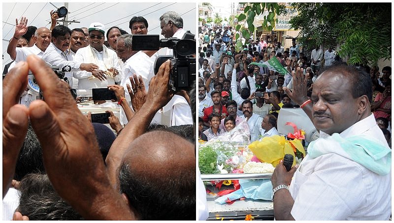 ಚಾಮುಂಡೇಶ್ವರಿಯಲ್ಲಿ ಸಿದ್ದು, ಎಚ್.ಡಿಕೆ ಬಿರುಸಿನ ಪ್ರಚಾರ: ಮತದಾರರು ಕುಮಾರಸ್ವಾಮಿ ಪಾಕೆಟ್ ನಲ್ಲಿಲ್ಲ ಎಂದ ಸಿಎಂ