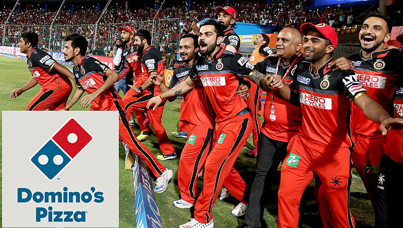 ಐಪಿಎಲ್ 2018: ಆರ್ ಸಿಬಿಗೆ ಡಾಮಿನೋಸ್ ಪಿಜ್ಜಾ ಪ್ರಾಯೋಜಕತ್ವ!
