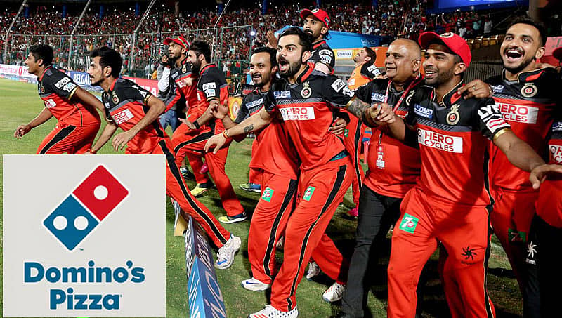 ಐಪಿಎಲ್ 2018: ಆರ್ ಸಿಬಿಗೆ ಡಾಮಿನೋಸ್ ಪಿಜ್ಜಾ ಪ್ರಾಯೋಜಕತ್ವ!