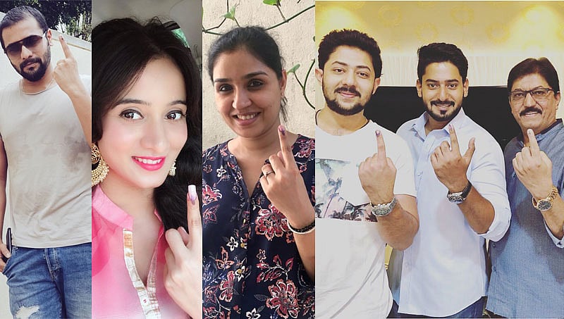 ಕರ್ನಾಟಕ ವಿಧಾನಸಭೆ ಚುನಾವಣೆ: ಮತದಾನ ಮಾಡಿದ ಸ್ಯಾಂಡಲ್ ವುಡ್ ತಾರೆಯರು