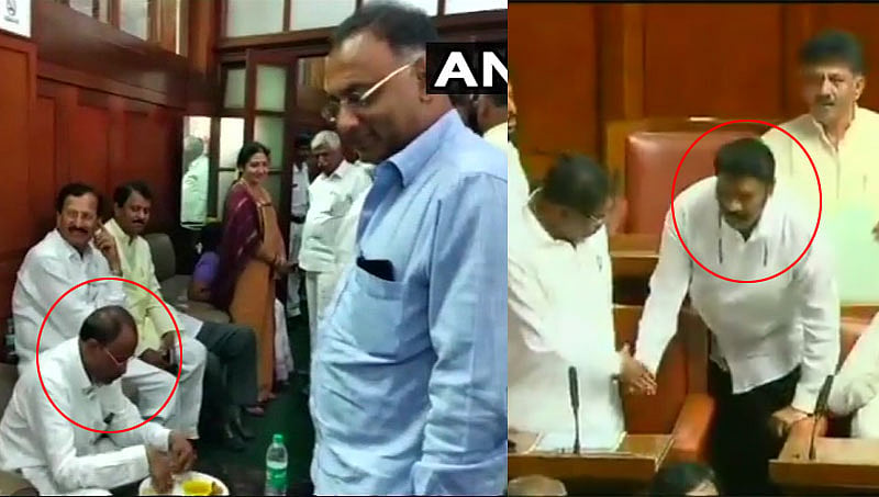 'ಮಿಸ್ಸಿಂಗ್ ಶಾಸಕರು' ಕೊನೆಗೂ ಪತ್ತೆ, ಡಿಕೆ ಸಹೋದರರ ಉಪಸ್ಥಿತಿಯಲ್ಲಿ ವಿಧಾನಸೌಧಕ್ಕೆ ಆಗಮನ