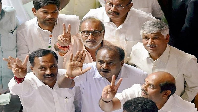 ಬಿಜೆಪಿ ಸಭಾತ್ಯಾಗದ ನಡುವೆ ವಿಶ್ವಾಸ ಗೆದ್ದ 'ಕುಮಾರ'ಸ್ವಾಮಿ
