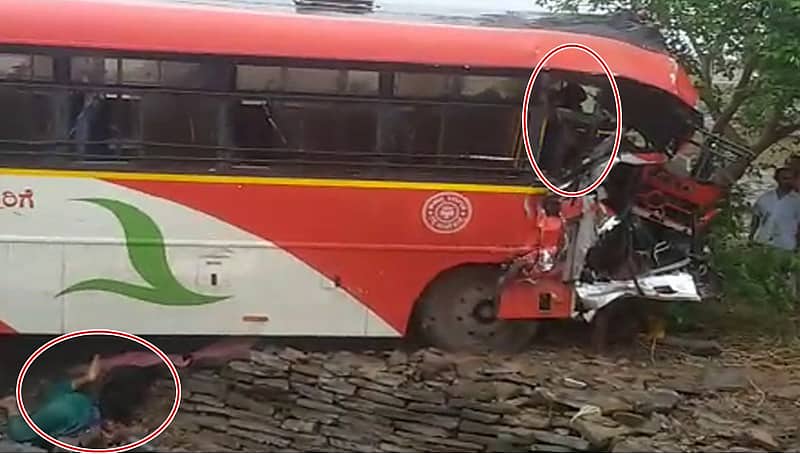 ಕೆಎಸ್ಆರ್ಟಿಸಿ ಬಸ್ಗಳ ನಡುವೆ ಭೀಕರ ಅಪಘಾತ: ನಾಲ್ವರ ದುರ್ಮರಣ, 10 ಗಾಯ