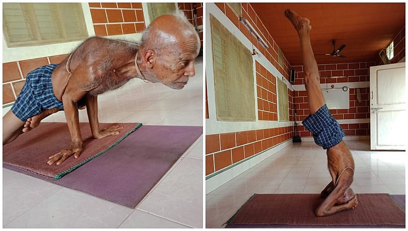 ತುಮಕೂರು: 81 ವರ್ಷದ ವೃದ್ದನಿಂದ ಕಠಿಣ ಯೋಗ ಆಸನಗಳು