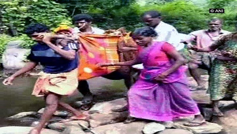 ಕೇರಳ: ಅಂಬ್ಯುಲೆನ್ಸ್ ಅಲಭ್ಯತೆ, ಗರ್ಭಿಣಿ ಮಹಿಳೆಯನ್ನು ಜೋಲಿಯಲ್ಲಿ ಹೊತ್ತು ಆಸ್ಪತ್ರೆಗೆ ತಂದ ಕುಟುಂಬ!