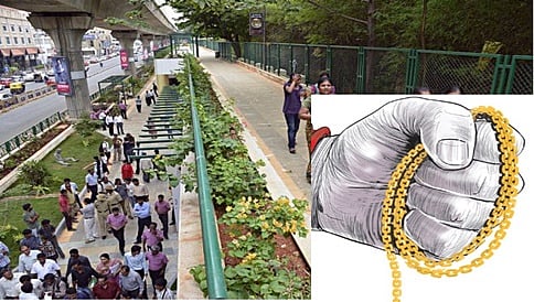 ಬೆಂಗಳೂರು: ಎಂಜಿ ರಸ್ತೆಯಲ್ಲಿ ಸರಗಳ್ಳನ ದಾಳಿ, ಮಹಿಳೆಯ ಸರ ಕಿತ್ತು ಐವರಿಗೆ ಚಾಕುವಿನಿಂದ ತಿವಿದು ಗಾಯ