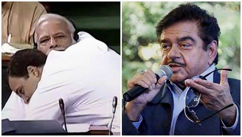 ತಬ್ಬಿಕೊಳ್ಳುವುದು ಪ್ರಧಾನಿ ಮೋದಿ ಅವರ ಟ್ರೇಡ್ ಮಾರ್ಕ್: ರಾಹುಲ್ ಮಾಡಿದ್ದು ಪ್ರಶಂಸನೀಯ: ಶತೃಘ್ನ ಸಿನ್ಹಾ