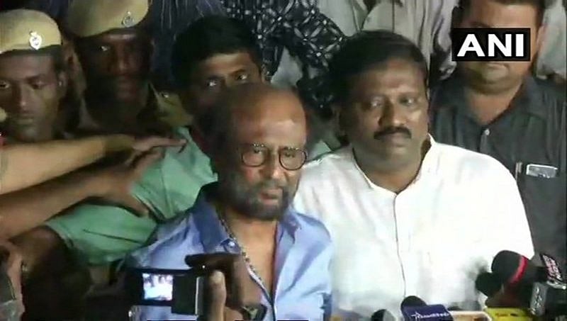 ಕಾವೇರಿ ಆಸ್ಪತ್ರೆಗೆ ನಟ ರಜನಿಕಾಂತ್ ಭೇಟಿ: ಕರುಣಾನಿಧಿ ಆರೋಗ್ಯ ವಿಚಾರಣೆ