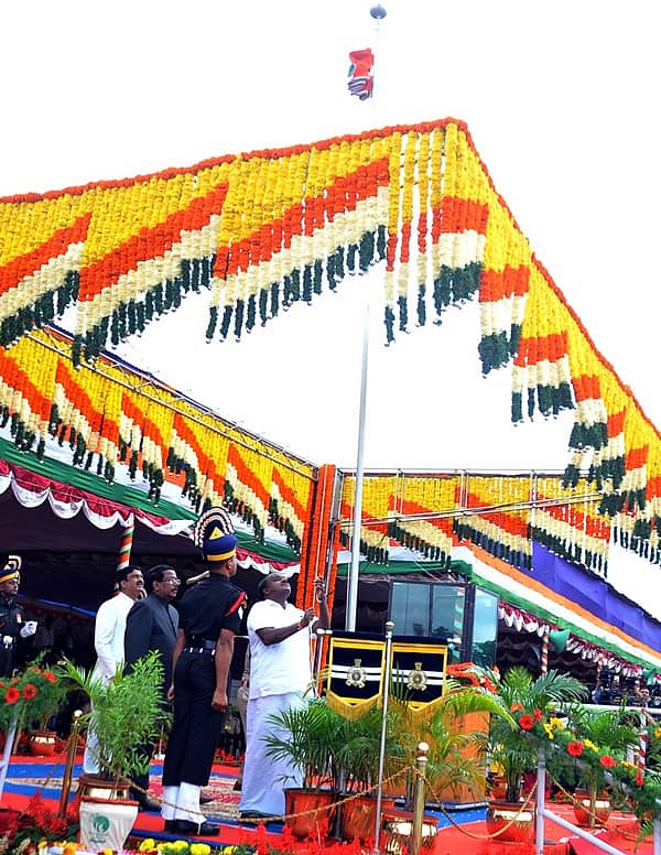 ಮಳೆಯ ನಡುವೆಯೇ ರಾಜ್ಯಾದ್ಯಂತ 72ನೇ ಸ್ವಾತಂತ್ರ್ಯೋತ್ಸವ ಸಂಭ್ರಮ