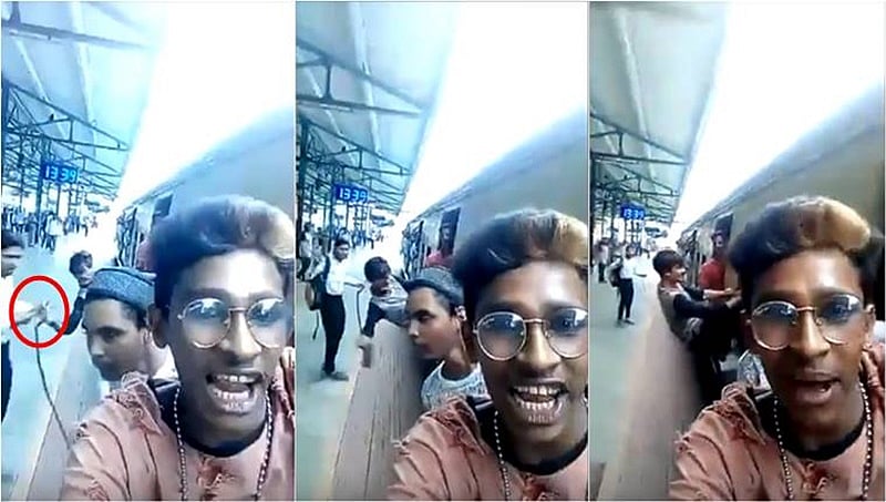 ಚಲಿಸುತ್ತಿದ್ದ ರೈಲಿನಲ್ಲಿ ಅಪಾಯಕಾರಿ ಸಾಹಸ ಮಾಡುತ್ತಾ ಮೊಬೈಲ್ ಕದ್ದ ಕದೀಮರು!