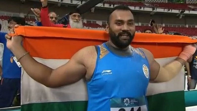 ಏಷ್ಯನ್ ಗೇಮ್ಸ್ 2018: ಶಾಟ್ ಪುಟ್ ನಲ್ಲಿ ಚಿನ್ನ ಗೆದ್ದ ತಾಜಿಂದರ್ ಪಾಲ್ ಸಿಂಗ್