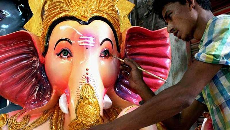 ಪಿಒಪಿ ಘಟಕಕ್ಕೆ ದಾಳಿ: 853 ಗಣಪತಿ ವಿಗ್ರಹ ಜಪ್ತಿ