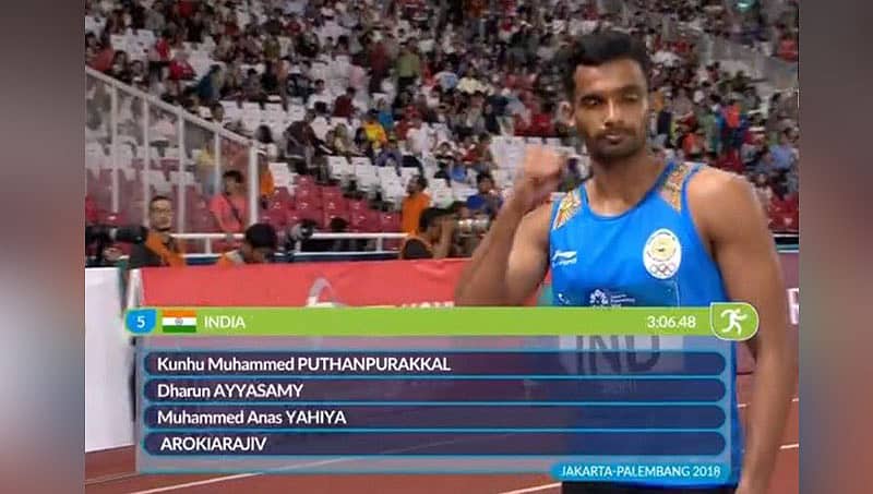 ಏಷ್ಯನ್ ಗೇಮ್ಸ್ 2018: ಪುರುಷರ ರಿಲೆ ತಂಡಕ್ಕೆ ಬೆಳ್ಳಿ ಪದಕ