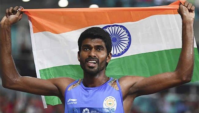 ಏಷ್ಯನ್ ಗೇಮ್ಸ್: ಭಾರತದ 12ನೇ ಚಿನ್ನಕ್ಕೆ ಮುತ್ತಿಕ್ಕಿದ ಜಿನ್ಸನ್ ಜಾನ್ಸನ್‌