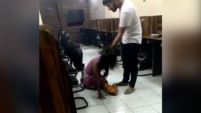 ಮಹಿಳೆಯನ್ನು ಮನಸೋ ಇಚ್ಛೆ ಥಳಿಸಿದ ಪೊಲೀಸ್ ಪುತ್ರನ ಬಂಧನ: ಥಳಿತದ ವಿಡಿಯೋ ವೈರಲ್