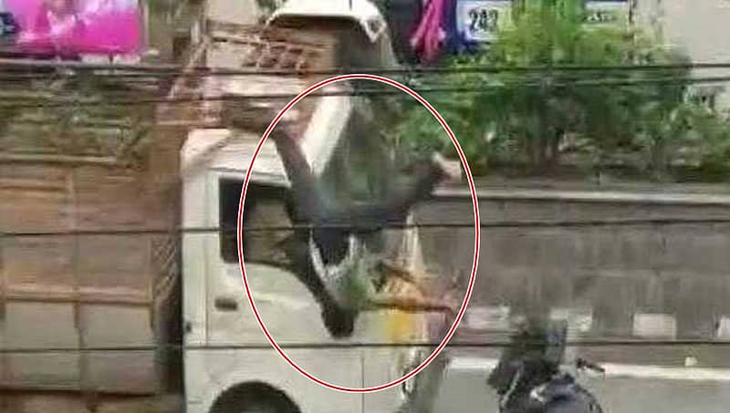 ವೇಗವಾಗಿ ಬಂದು ಟಾಟಾ ಏಸ್ಗೆ ಗುದ್ದಿದ ಬೈಕ್, ಮೇಲಕ್ಕೆ ಹಾರಿ ಬಿದ್ದ ಸವಾರ; ಭೀಕರ ವಿಡಿಯೋ!