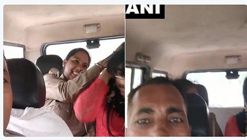 ಮುಸ್ಲಿಮ್ ಯುವಕನ ಜೊತೆ ಕುಳಿತ ಯುವತಿಗೆ ಪೊಲೀಸರಿಂದ ಥಳಿತ : ವಿಡಿಯೋ ವೈರಲ್