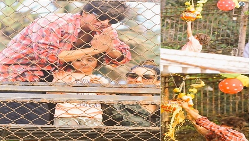 ದಹಿ ಹಂಡಿ ಹೊಡೆಯುವ ಮೂಲಕ ಕೃಷ್ಣ ಜನ್ಮಾಷ್ಟಮಿ ಆಚರಿಸಿದ ಶಾರುಖ್ ಖಾನ್, ಶಹಬ್ಬಾಸ್ ಎಂದ ಟ್ವೀಟರಿಗರು!