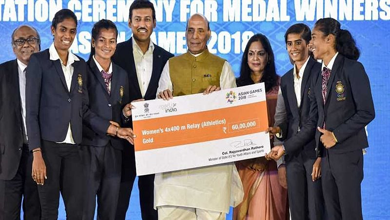 ಏಷ್ಯನ್ ಗೇಮ್ಸ್ ಪದಕ ವಿಜೇತರಿಗೆ ನಗದು ಬಹುಮಾನ ನೀಡಿ ಸನ್ಮಾನಿಸಿದ ಸರ್ಕಾರ !