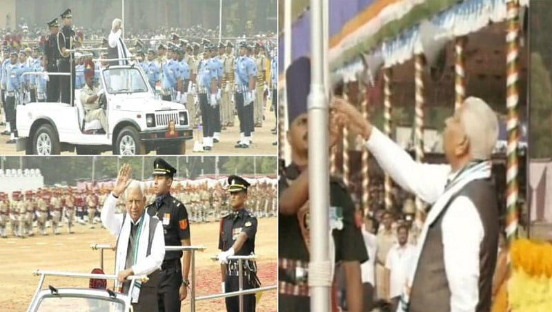 ಮಾಣಿಕ್ ಷಾ ಪರೇಡ್ ಮೈದಾನದಲ್ಲಿ ರಾಜ್ಯಪಾಲ ವಜುಭಾಯ್ ವಾಲಾ ಧ್ವಜಾರೋಹಣ