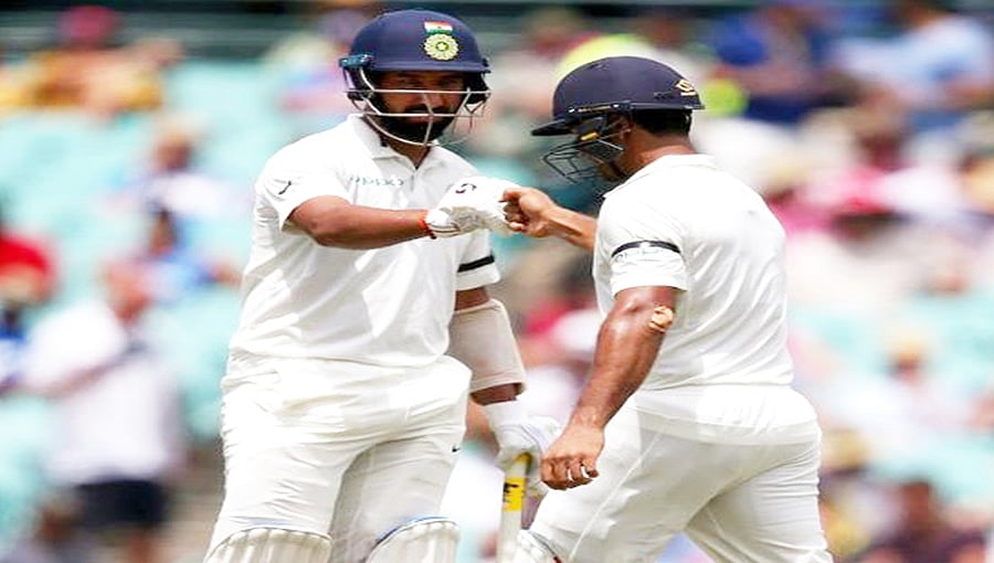 4ನೇ ಟೆಸ್ಟ್, 1ನೇ ದಿನ: ಪೂಜಾರ ಶತಕ, ಮಾಯಾಂಕ್ ಅರ್ಧ ಶತಕ, ಟೀಂ ಇಂಡಿಯಾ 303/4