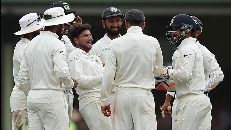 4ನೇ ಟೆಸ್ಟ್: ಕುಲದೀಪ್ ಯಾದವ್ ಮಾರಕ ಬೌಲಿಂಗ್, ಕುಸಿದ ಆಸ್ಟ್ರೇಲಿಯಾ, ದಿನದಾಟ ಅಂತ್ಯಕ್ಕೆ 236/6